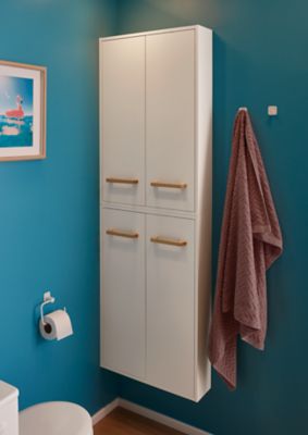 Armoire de salle de bains faible profondeur GoodHome Ladoga blanc L. 60 x H. 90 x P. 15 cm