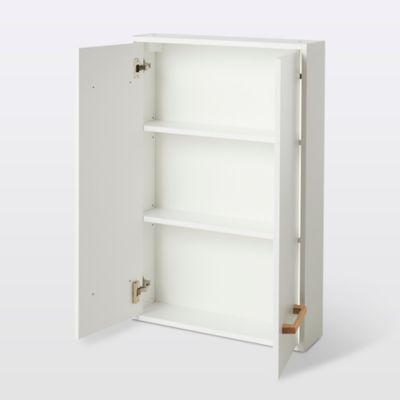 Armoire de salle de bains faible profondeur GoodHome Ladoga blanc L. 60 x H. 90 x P. 15 cm