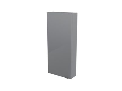Armoire de salle de bains faible profondeur gris brillant l.40 x H.90 x P.15 cm, GoodHome Imandra