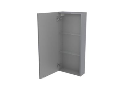 Armoire de salle de bains faible profondeur gris brillant l.40 x H.90 x P.15 cm, GoodHome Imandra