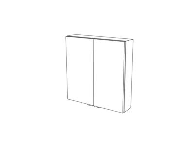 Armoire de salle de bains faible profondeur gris brillant l.60 x H.60 x P.15 cm, GoodHome Imandra