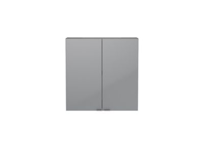Armoire de salle de bains faible profondeur gris brillant l.60 x H.60 x P.15 cm, GoodHome Imandra