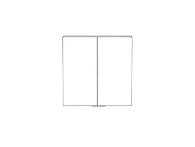 Armoire de salle de bains faible profondeur gris brillant l.60 x H.60 x P.15 cm, GoodHome Imandra