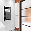 Armoire de salle de bains faible profondeur l.40 x H.90 x P.15 cm, blanc mat, Imandra