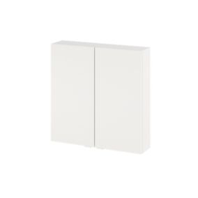Armoire de salle de bains faible profondeur l.60 x H.60 x P.15 cm, blanc mat, Imandra