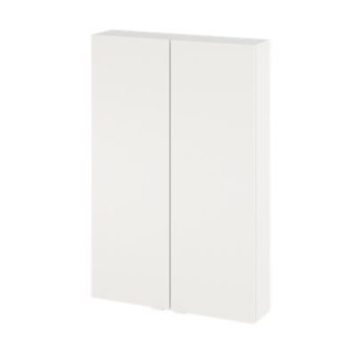 Armoire de salle de bains faible profondeur l.60 x H.90 x P.15 cm, blanc mat, Imandra Castorama