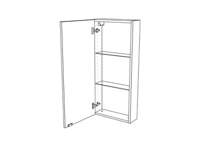 Armoire de salle de bains GoodHome Imandra bleu L.40 x H.90 x P.15 cm