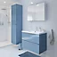 Armoire de salle de bains GoodHome Imandra bleu L.40 x H.90 x P.36 cm