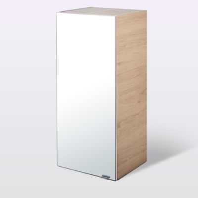 Armoire de salle de bains GoodHome Imandra bois chêne miroir L.40 x H.90 x P.36 cm Castorama