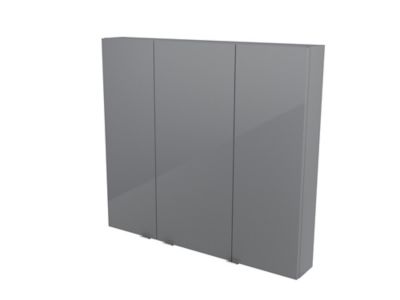 Armoire De Salle De Bains Goodhome Imandra Gris L 100 X H 90 X P 15 Cm Castorama