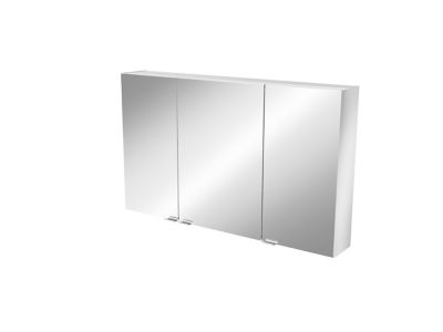 Armoire à pharmacie avec porte miroir GoodHome Saranda métal blanc L. 30 x  H. 60 x P. 20 cm