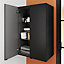 Armoire de salle de bains GoodHome Imandra noir mat L. 60 x H. 90 x P. 36 cm