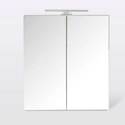 Armoire de salle de bains Indra miroir éclairant L. 60 x H. 67 x P. 14,6 cm