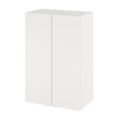 Armoire de salle de bains l.60 x H.90 x P.36 cm, blanc mat, Imandra Castorama