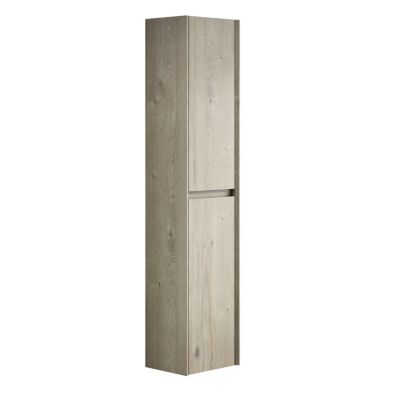 Armoire de salle de bains murale en contreplaqué blanc cassé avec 2 portes