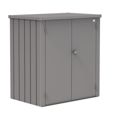 Armoire de terrasse métal, l.132 x P.87 x H.140 cm taille L, gris quartz, Biohort Romeo