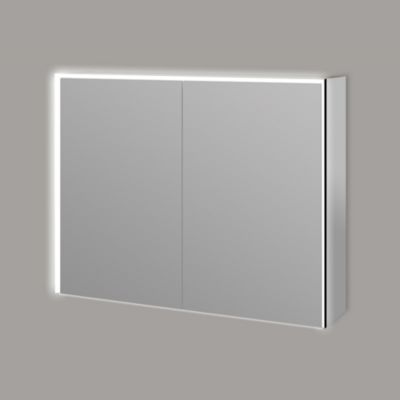 Armoire de toilette 2 portes miroir l.90 x H.70 x P.20 cm Monolite