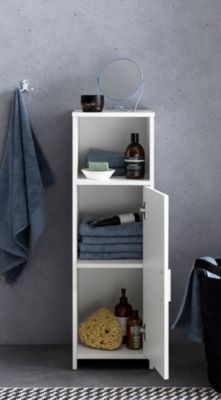 Armoire de toilette 30x95,5x30cm Meubles de salle de bain Étagère Moderne FineBuy