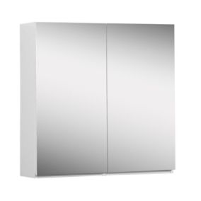 Armoire de toilette 60cm double porte WILL blanc double miroir