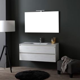 Armoire de toilette avec lavabo intégré 120 cm avec miroir et lampe - berlin