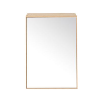 Armoire de toilette avec miroir l.50 x H.70 x P.15 cm, placage chêne, GoodHome Avela