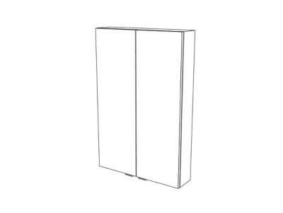 Armoire de toilette avec miroir l.60 x H.90 x P.15 cm, GoodHome Imandra