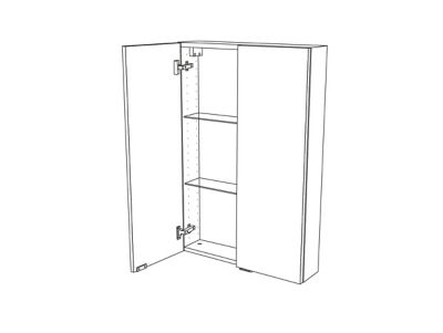 Armoire de toilette avec miroir l.60 x H.90 x P.15 cm, GoodHome Imandra