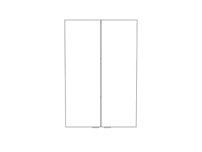 Armoire de toilette avec miroir l.60 x H.90 x P.15 cm, GoodHome Imandra
