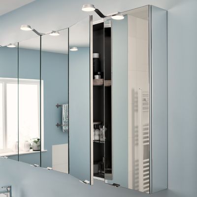Armoire de toilette avec miroir l.60 x H.90 x P.15 cm, GoodHome Imandra