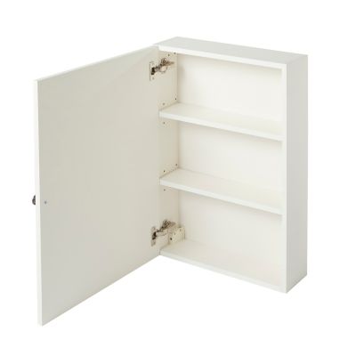 Armoire de toilette blanc mat l.50 x H.70 x P.15 cm, GoodHome Perma