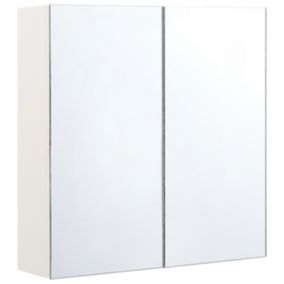 Armoire de toilette blanche avec miroir 60 x 60 cm NAVARRA