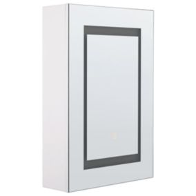 Armoire de toilette blanche avec miroir LED 40 x 60 cm MALASPINA