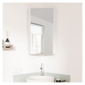 Armoire de toilette d'angle blanche 25.2 x 70 cm CLEO
