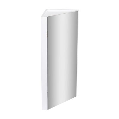 Armoire de toilette d'angle blanche 25.2 x 70 cm CLEO