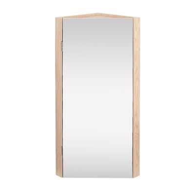 Armoire de toilette d'angle décor chêne 25.2 x 70 cm CLEO