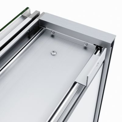 Armoire de toilette miroir aluminium 65x65cm LED tactile anti-buée prise SIRHONA