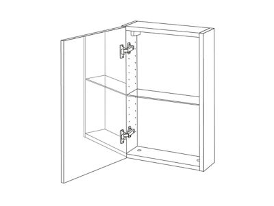 Armoire de toilette miroir l.40 x H.60 x P.15 cm, GoodHome Imandra