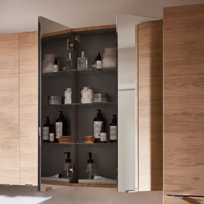 Armoire de toilette miroir l.80 x H.90 x P.15 cm, GoodHome Imandra