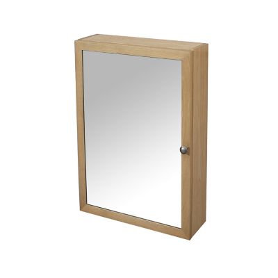 Armoire de toilette placage chêne l.50 x H.70 x P.15 cm, GoodHome Perma