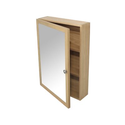 Armoire de toilette placage chêne l.50 x H.70 x P.15 cm, GoodHome Perma