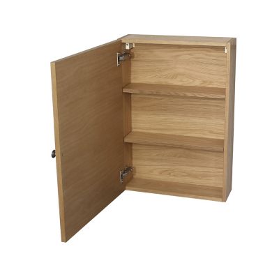 Armoire de toilette placage chêne l.50 x H.70 x P.15 cm, GoodHome Perma