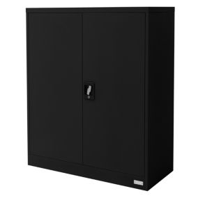 Armoire à Dossiers Verrouillable 90x40x109 cm, Noir, en Acier