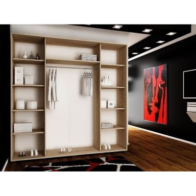 Armoire Dover 105, Nombre d'étagères: 9, 200x200x62cm