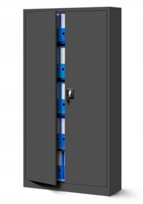 Armoire en métal verrouillable JAN, 900 x 1850 x 400 mm, anthracite