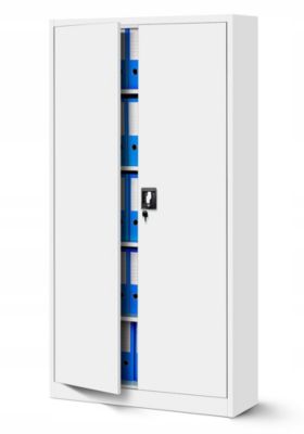 Armoire en métal verrouillable JAN, 900 x 1850 x 400 mm, blanc