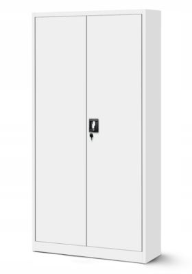 Armoire en métal verrouillable JAN, 900 x 1850 x 400 mm, blanc