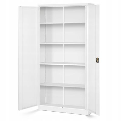 Armoire en métal verrouillable JAN, 900 x 1850 x 400 mm, blanc