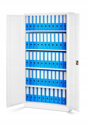 Armoire en métal verrouillable JAN, 900 x 1850 x 400 mm, blanc