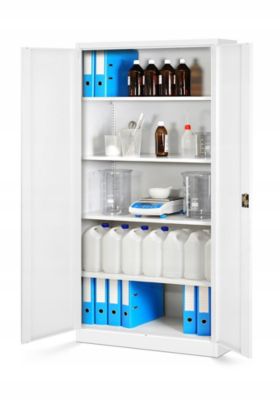 Armoire en métal verrouillable JAN, 900 x 1850 x 400 mm, blanc