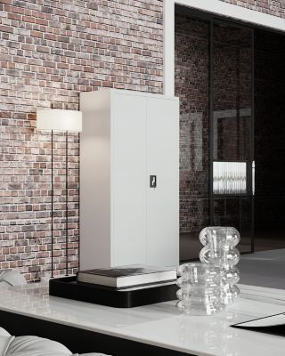 Armoire en métal verrouillable JAN, 900 x 1850 x 400 mm, blanc